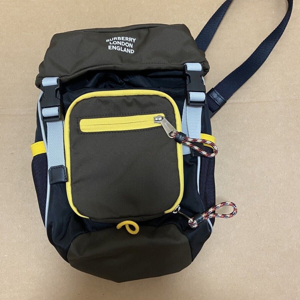 Burberry Brown/Black Nylon Leo Belt Pouch Crossbody Bag New Without Tag.